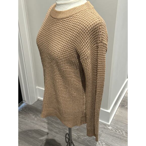 Time & Tru Brown Waffle Knit Sweater Womens XS - Picture 5 of 7